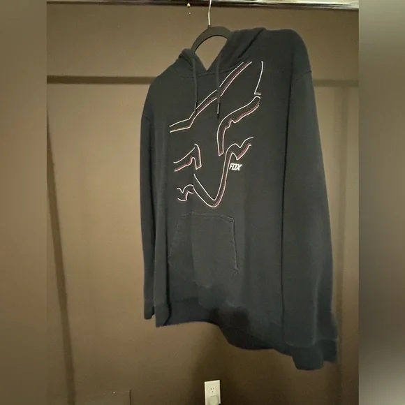 Fox Black Hoodie with Red Accents - Picture 2 of 6